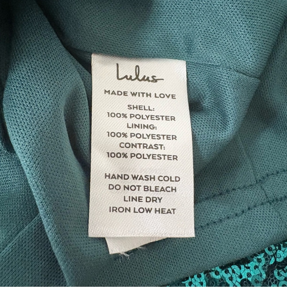 Lulus Living for the Party Green Sequin Dress Sz Medium Holidays Event Going Out - Picture 8 of 8
